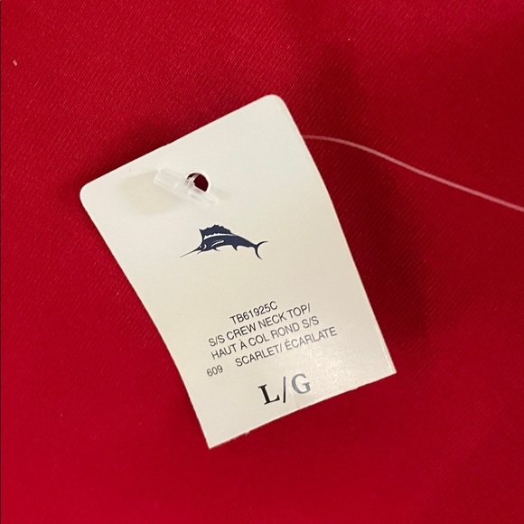 Tommy Bahama Red Short Sleeve Tee sz L - Picture 5 of 5